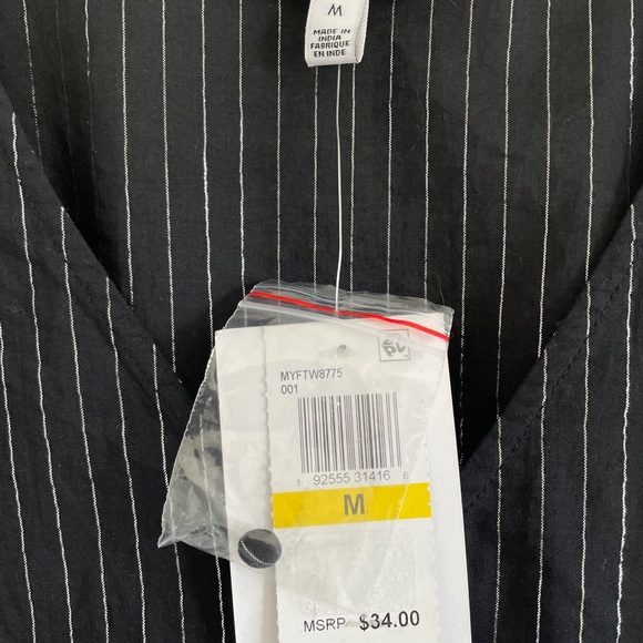 love, Fire • Silver Pinstripe Blouse • NWT - Picture 5 of 8